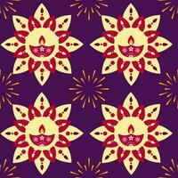 Seamless Diwali Theme Pattern Background. vector