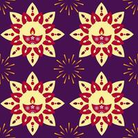 Seamless Diwali Theme Pattern Background. vector