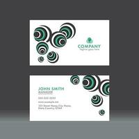 White Color Business Card Templates With Spheres On Gray Background. vector