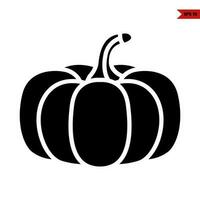 icono de glifo de calabaza vector