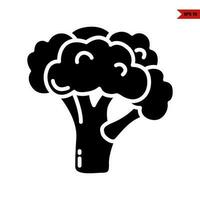 broccoli glyph icon vector