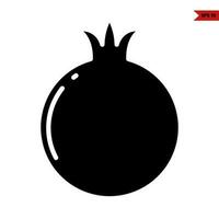 pomegranate glyph icon vector