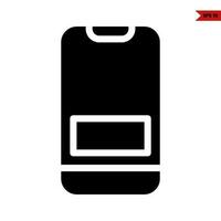 mobile phone glyph icon vector