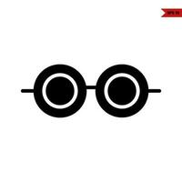 glasses glyph icon vector