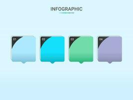 Business Infographic Template Layout With Four Color Options And Copy Space. vector