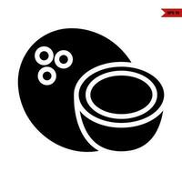 coconut glyph icon vector