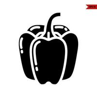 icono de glifo de calabaza vector