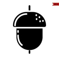 peanut glyph icon vector