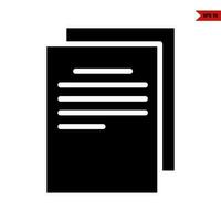 paper document glyph icon vector