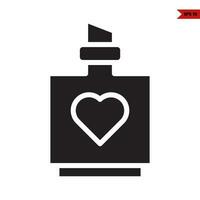 love in bottle spray glyph icon vector