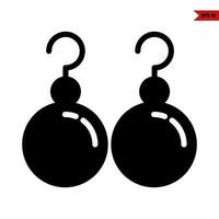 earing accessories glyph icon vector