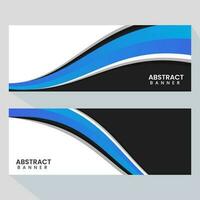 Abstract Curve Banner Or Header Design In Two Options. vector