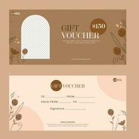 Gift Voucher Banner Or Template Design With Space For Product Image For Advertising. vector