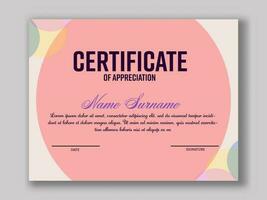 Certificate Of Appreciation Template Layout For Company And Sectors. vector
