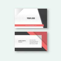 Front And Back View Of Business Or Visiting Card For Advertising. vector