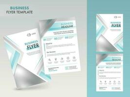 Business Brochure Template Or Flyer Set With Double-Sides Present. vector