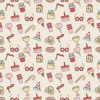 Endless Party Theme Pattern Background. vector