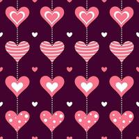Seamless Love Theme Pattern Background In Pink And Magenta Color. vector