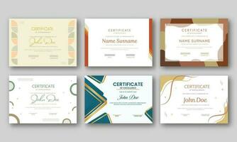 conjunto de resumen certificado modelo diseño en gris antecedentes. vector