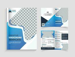 Modern corporate bifold brochure design template vector