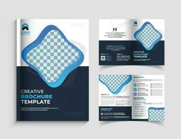 Modern bifold brochure design template vector
