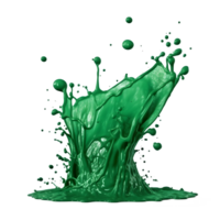 green slime splash on transparent background ,isolated slime explosion , png