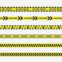 Black and yellow police stripe border, Black and yellow stripes vector police tape, do not touch, stop do not cross, warning, caution police tape