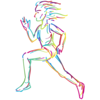 Woman running marathon png