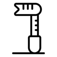 Lever crowbar icon outline vector. Bar tool vector