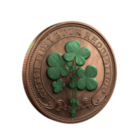 feliz st patrick s dia ouro moedas. generativo ai png