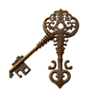 Realistic Golden Key, png