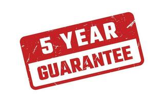 5 Year Guarantee Rubber Stamp vector
