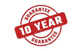 10 Year Guarantee Rubber Stamp vector