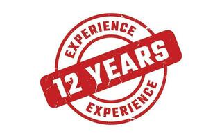 12 Years Experience Rubber Stamp vector