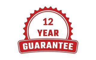 12 Year Guarantee Rubber Stamp vector