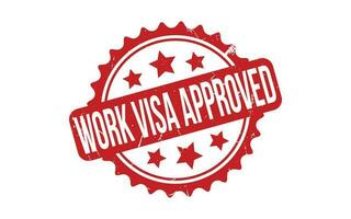 Work Visa Approved rubber grunge stamp seal vector