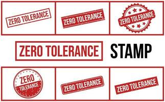 Zero Tolerance Rubber Stamp Set Vector