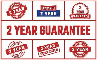 2 Year Guarantee Rubber Stamp Set vector