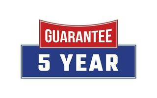 5 Year Guarantee Seal Vector