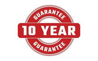 10 Year Guarantee Rubber Stamp vector