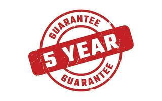 5 Year Guarantee Rubber Stamp vector