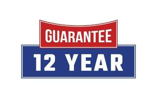 12 Year Guarantee Seal Vector