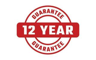 12 Year Guarantee Rubber Stamp vector