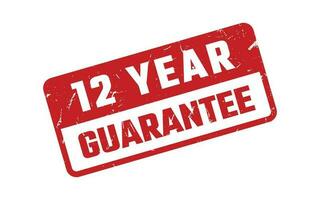 12 Year Guarantee Rubber Stamp vector