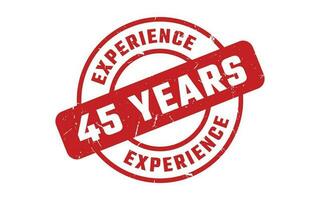 45 Years Experience Rubber Stamp vector