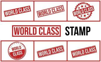 World Class Rubber Stamp Set Vector