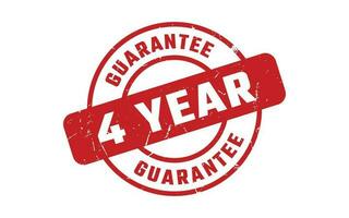 4 Year Guarantee Rubber Stamp vector