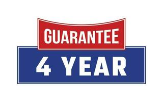 4 Year Guarantee Seal Vector