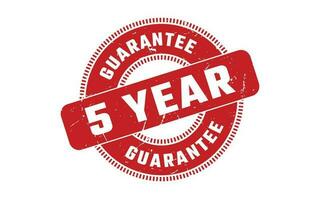 5 Year Guarantee Rubber Stamp vector