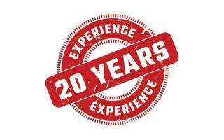 20 Years Experience Rubber Stamp vector